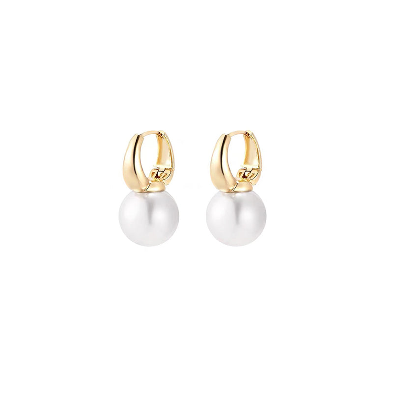 Simple Pearl Drop Earrings - Louiza jewellery ltd